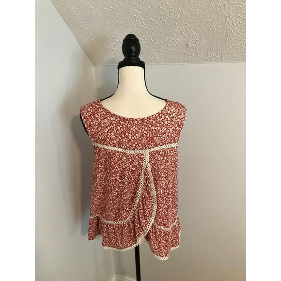 Anthropologie Maeve Quinn Floral and Lace Peplum Top - Picture 4 of 10